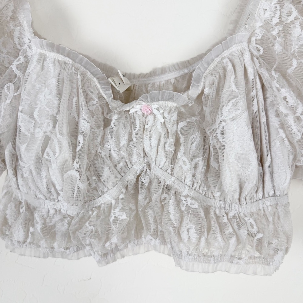 FOR LOVE & LEMONS white Belle Long Line Bra - Picture 7 of 10
